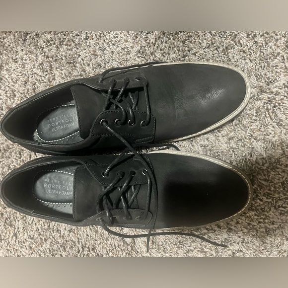 Perry Ellis Oxford shoes black mens size 12 - Picture 2 of 5